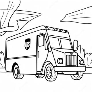 Ups Delivery Truck Coloring Page 44353-36890