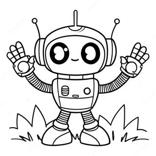 Friendly Wild Robot Coloring Page 44363-36887