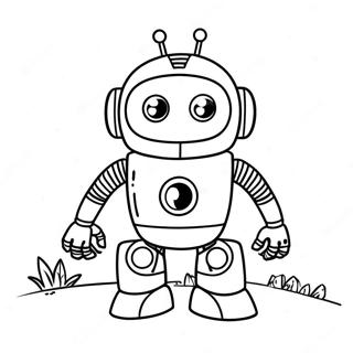 Friendly Wild Robot Coloring Page 44363-36888