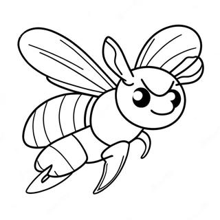 Angry Hornet Flying Coloring Page 44383-36898