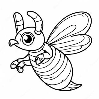 Angry Hornet Flying Coloring Page 44383-36899