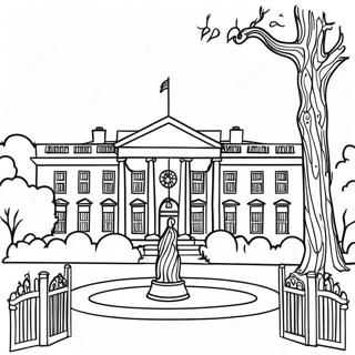 Historic White House Coloring Page 44393-36913