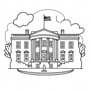 Historic White House Coloring Page 44393-36914