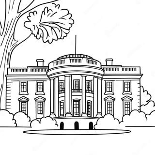 Historic White House Coloring Page 44393-36915