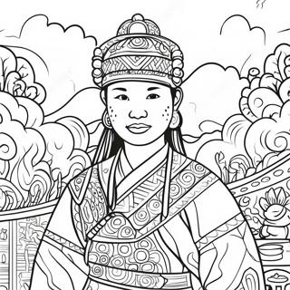 Hmong Festival Celebration Coloring Page 44403-36923