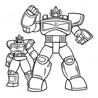 Mighty Megazord In Action Coloring Page 44413-36930