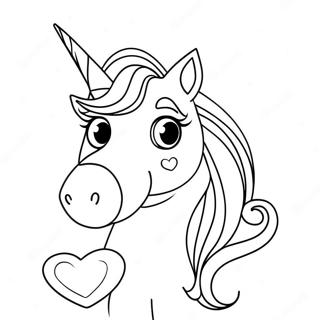 Valentines Unicorn Coloring Page 44442-36950