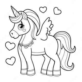 Valentines Unicorn Coloring Page 44442-36952