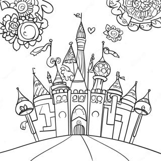 Colorful It S A Small World Scene Coloring Page 44453-36955