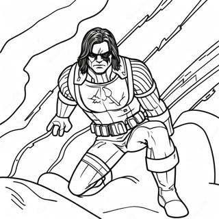 Winter Soldier In Action Coloring Page 44463-36969