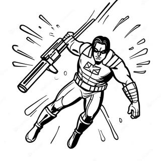 Winter Soldier In Action Coloring Page 44463-36970