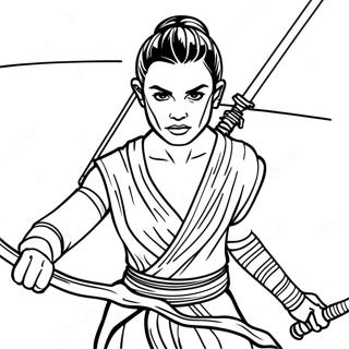 Rey In Action Coloring Page 44473-36988