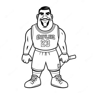 Cleveland Cavaliers Mascot Coloring Page 44483-36989