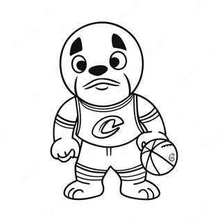 Cleveland Cavaliers Mascot Coloring Page 44483-36992