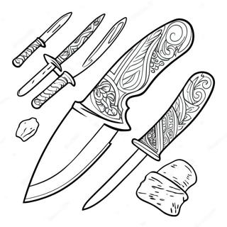 Knife Coloring Page 44492-36974