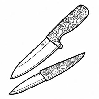 Knife Coloring Page 44492-36975