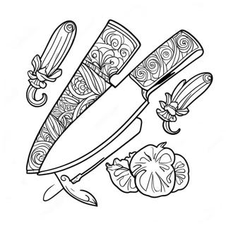 Knife Coloring Page 44492-36976