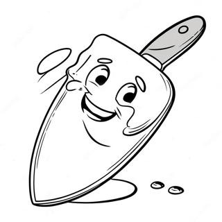 Cartoon Knife With Face Coloring Page 44493-36994