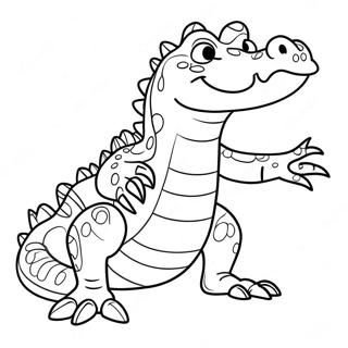 Scary Crocodile Coloring Page 44502-37003