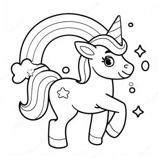 Cute Rainbocorn With Sparkly Horn Coloring Page 44553-37037