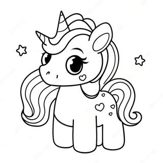 Cute Rainbocorn With Sparkly Horn Coloring Page 44553-37038