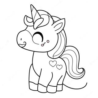 Cute Rainbocorn With Sparkly Horn Coloring Page 44553-37040