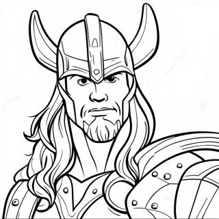 Thor With Hammer Coloring Page 44563-37051