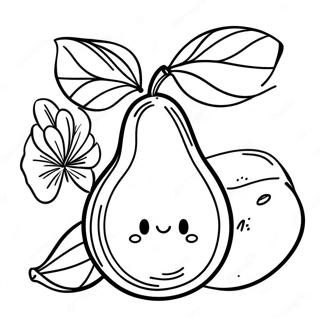 Pear Coloring Pages