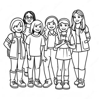 Baby Sitters Club Characters Coloring Page 44593-37076