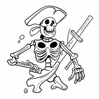 Pirate Skeleton Coloring Page 44612-37090