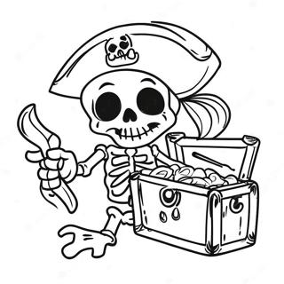 Pirate Skeleton Coloring Pages