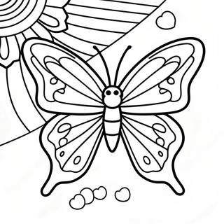 Butterfly Rainbow Coloring Pages