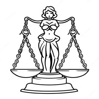 Justice Scales Coloring Page 44623-37099