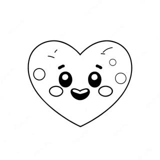 Cute Heart Emoji With Sparkles Coloring Page 44643-37107