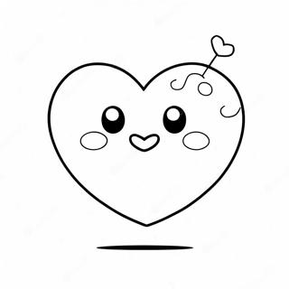 Cute Heart Emoji With Sparkles Coloring Page 44643-37108