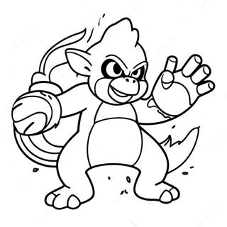 Dynamic Infernape Battle Coloring Page 44663-37125