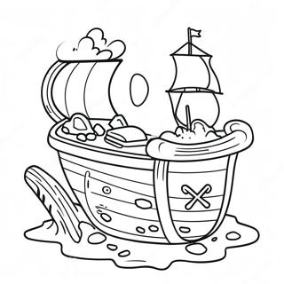 Treasure X Adventure Scene Coloring Page 44673-37136