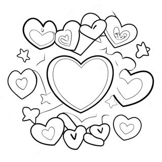 Xoxo Love Hearts Coloring Page 44682-37147