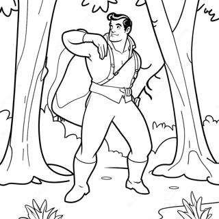 Gaston In The Forest Coloring Page 44733-37178