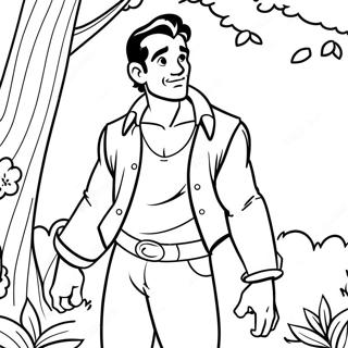 Gaston In The Forest Coloring Page 44733-37179