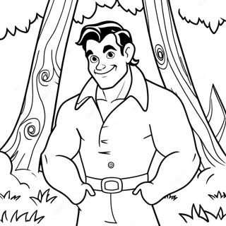 Gaston In The Forest Coloring Page 44733-37180