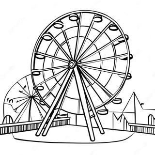 Colorful Ferris Wheel At The Fair Coloring Page 44743-37199