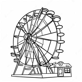 Colorful Ferris Wheel At The Fair Coloring Page 44743-37200