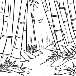 Bamboo Forest Coloring Page 44782-37224