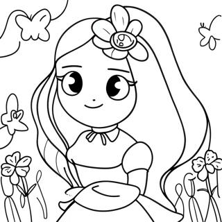 Alice In Wonderland Flowers Coloring Pages