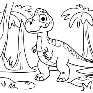 Dinosaur Exhibit Coloring Page 44813-37252