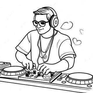 Cool Dj Mixing Beats Coloring Page 44843-37273