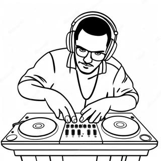 Cool Dj Mixing Beats Coloring Page 44843-37274