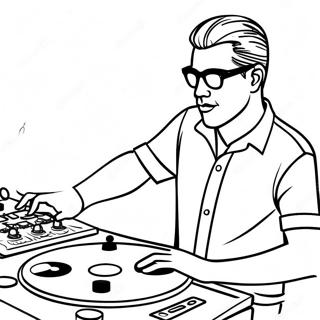 Cool Dj Mixing Beats Coloring Page 44843-37275