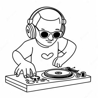 Cool Dj Mixing Beats Coloring Page 44843-37276